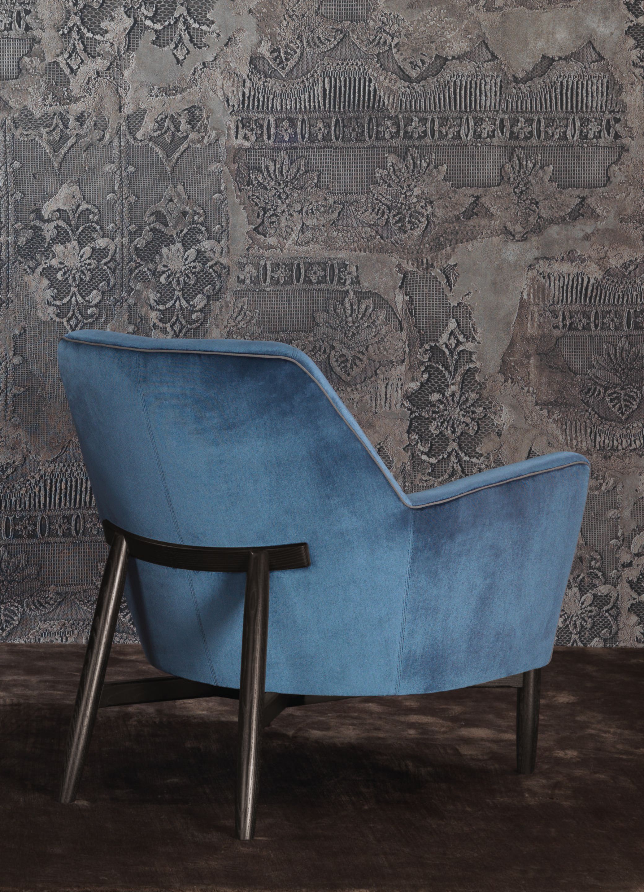 Бархатное кресло с подлокотниками Borzalino EVE PLUS ARCH-00083340 - Вид №4