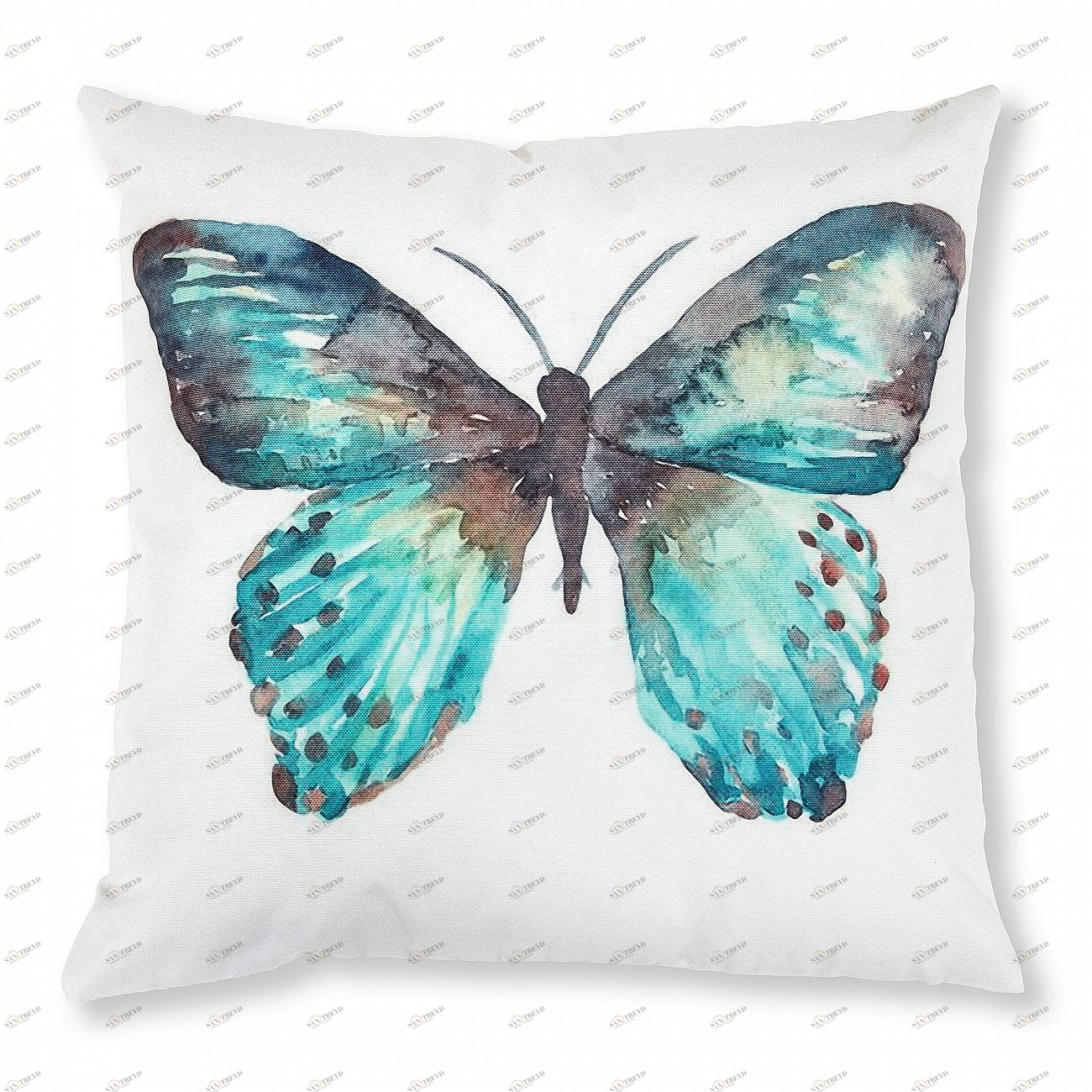 Чехол на подушку Alborg 45х45 зеленый от La Forma LA FORMA РИСУНОК, БАБОЧКИ 299193 Белый;синий 