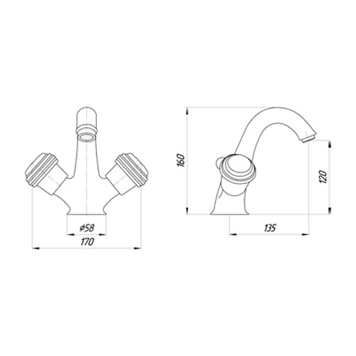 Смеситель MIGLIORE Axo Swarovski ML.AXO-634F.DO для раковины - золото  - Вид №4