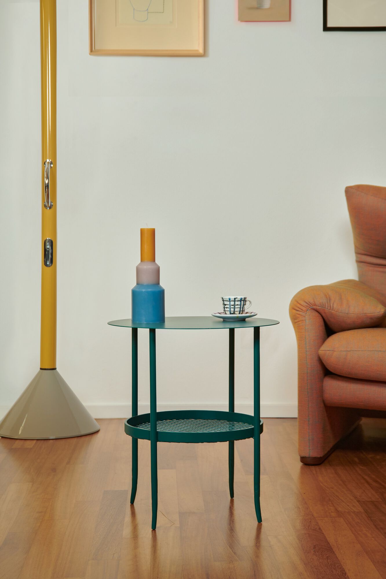 Круглая прикроватная тумбочка из кованого железа Lispi Himalia ARCH-00076763 - Вид №10