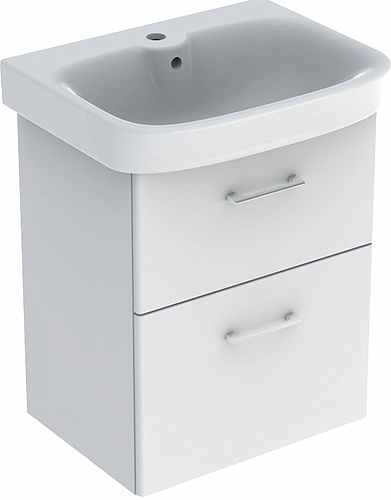 9616531001 Комплект умывальника IDO Glow Square с основанием для умывальника, с двумя ящиками, W = 560 мм, W1 = 560 мм, T = 372, темно-коричневый  - Вид №3