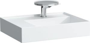 H8103357161581 Раковина с полочкой слева, со специальным скрытым сливом LAUFEN PRO