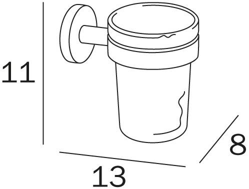 INDA® Подставка для зубных щеток в стекле Gealuna A1010a - Вид №1