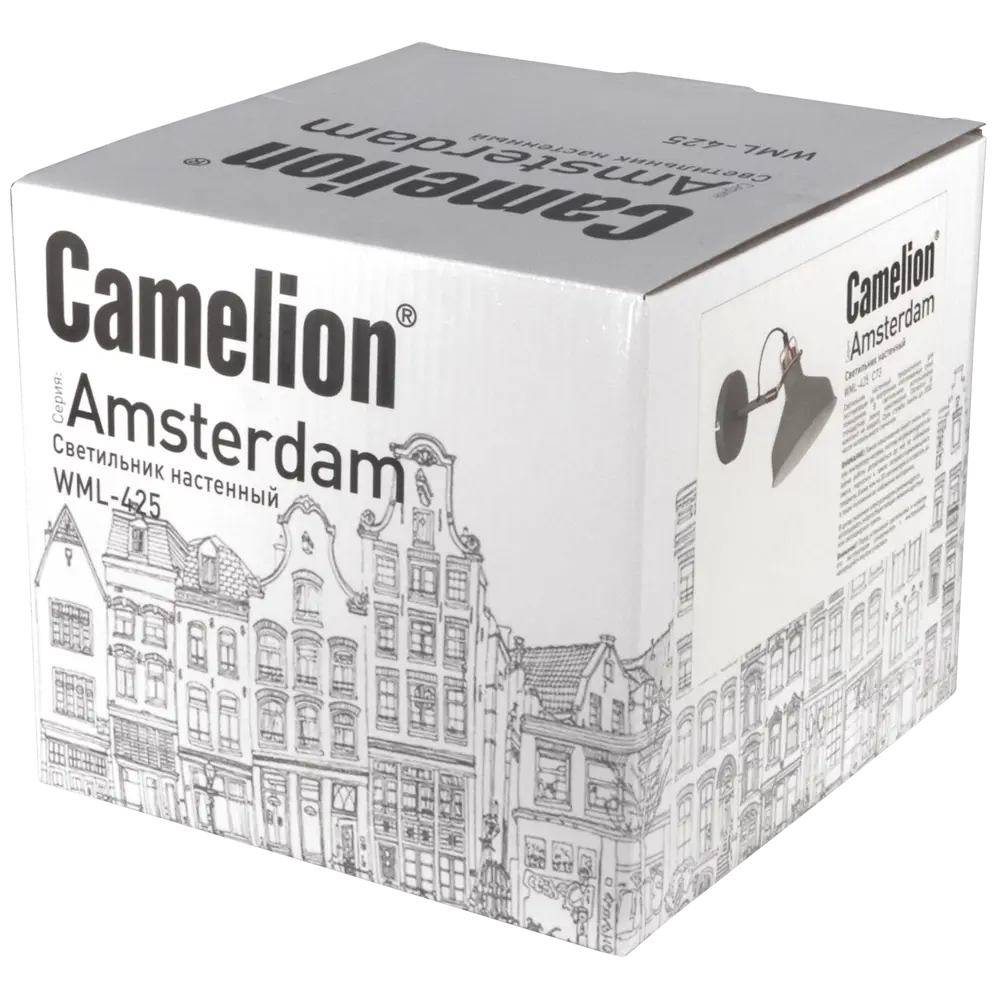 Бра Amsterdam WML-425 1xE27x40 Вт металл цвет серый CAMELION STLM-2113573 - Вид №5