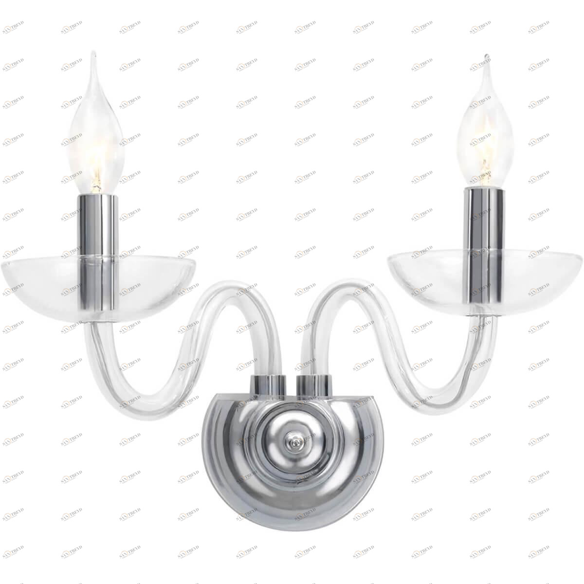 Бра хрустальное на 2 лампы Rivoli Sposa 1003-402 RIVOLI СВЕЧА 00-3931660 Прозрачный;хром 