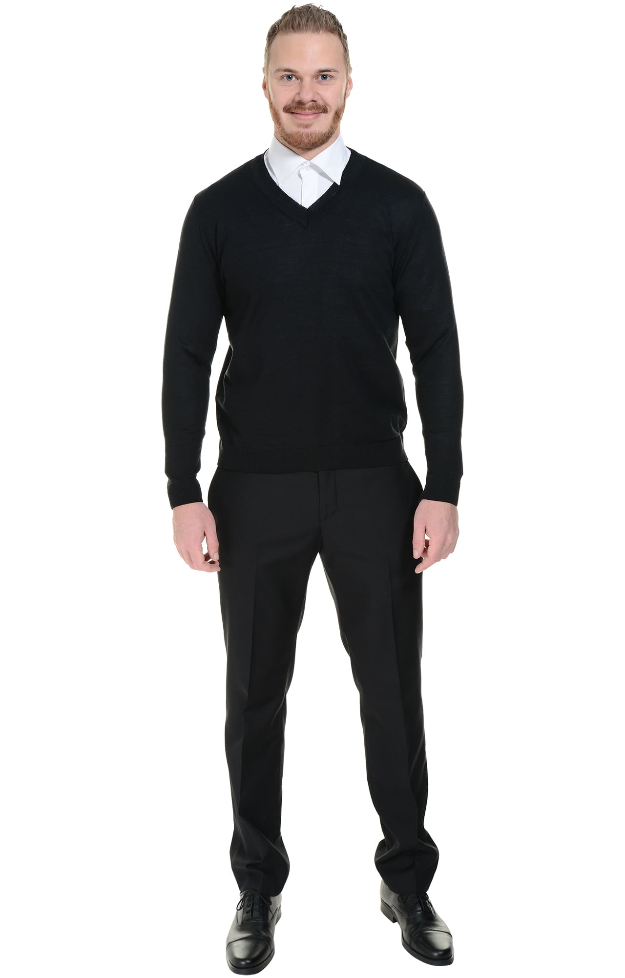 62564 Джемпер мужской черный  Одежда для охранных структур  размер 48-50 Спецодежда  - Вид №3