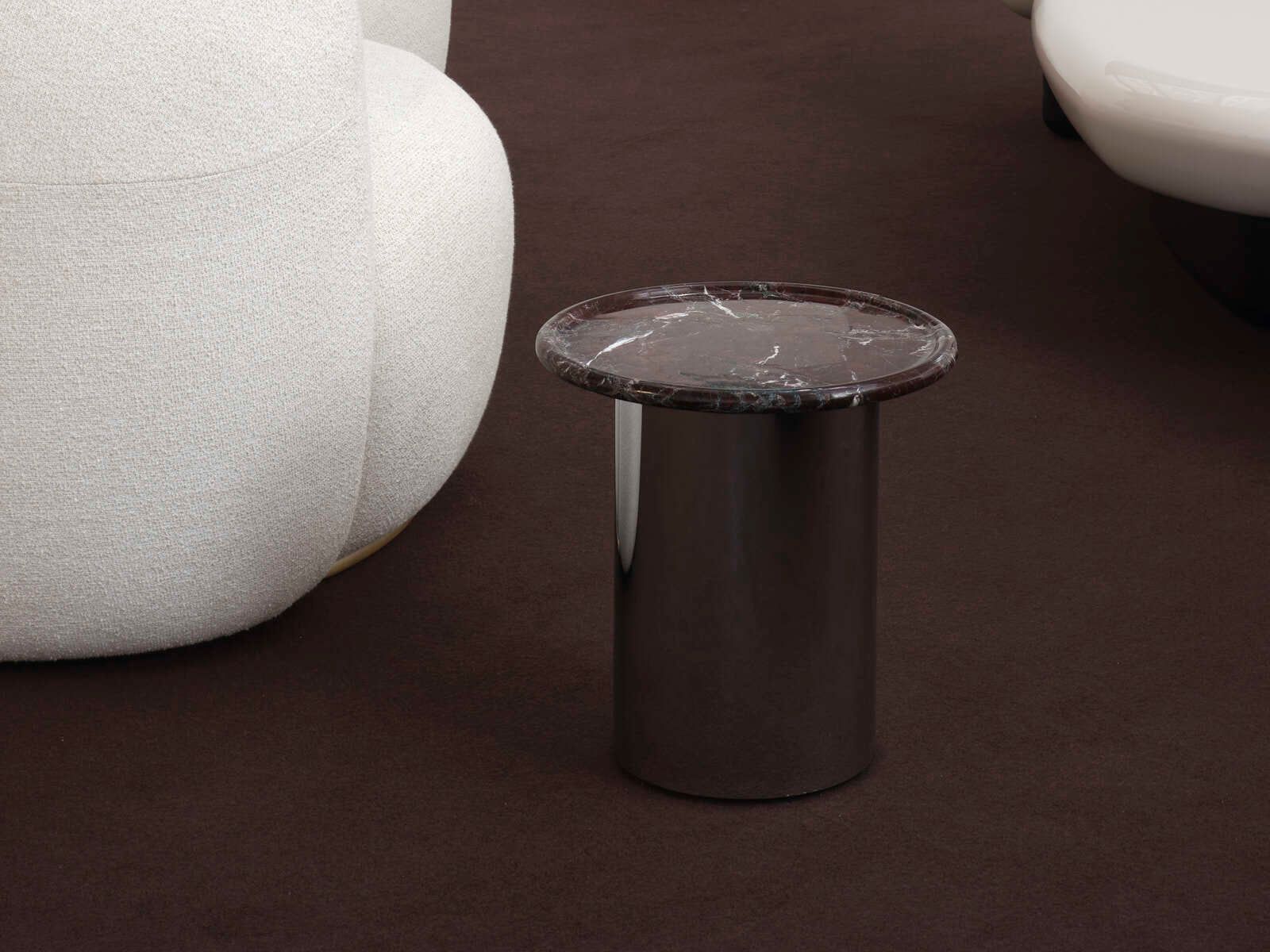 Круглый журнальный столик из мрамора и нержавеющей стали Secolo ORBITAE ARCH-00095817 - Вид №5