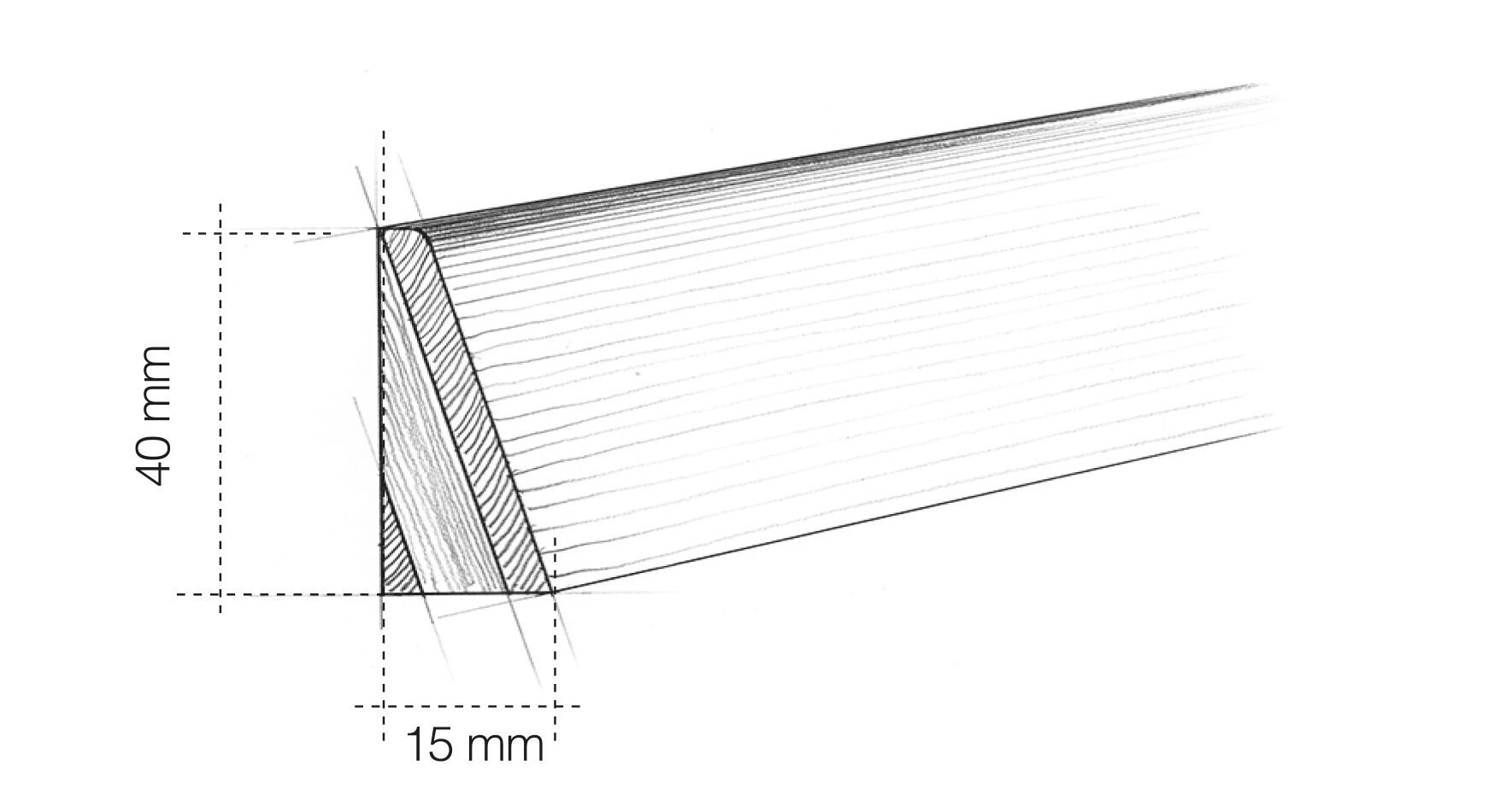 Биосовместимый трехслойный деревянный плинтус Fiemme Tremila BATTISCOPA TRIPLOSTRATO® ARCH-00140136 - Вид №6