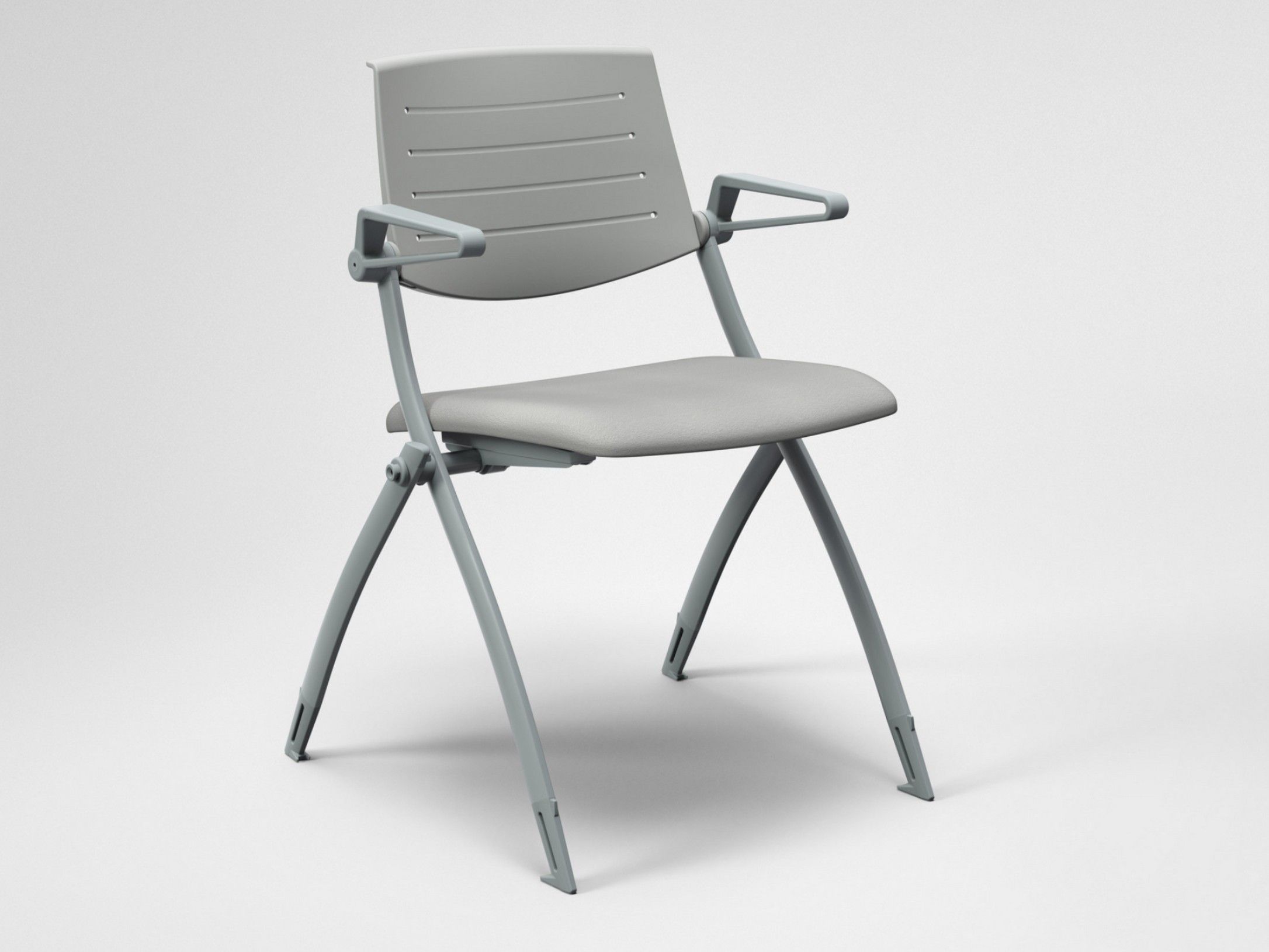 Складной тканевый штабелируемый стул для конференций с подлокотниками FANTONI Seating system ARCH-00012154 - Вид №1