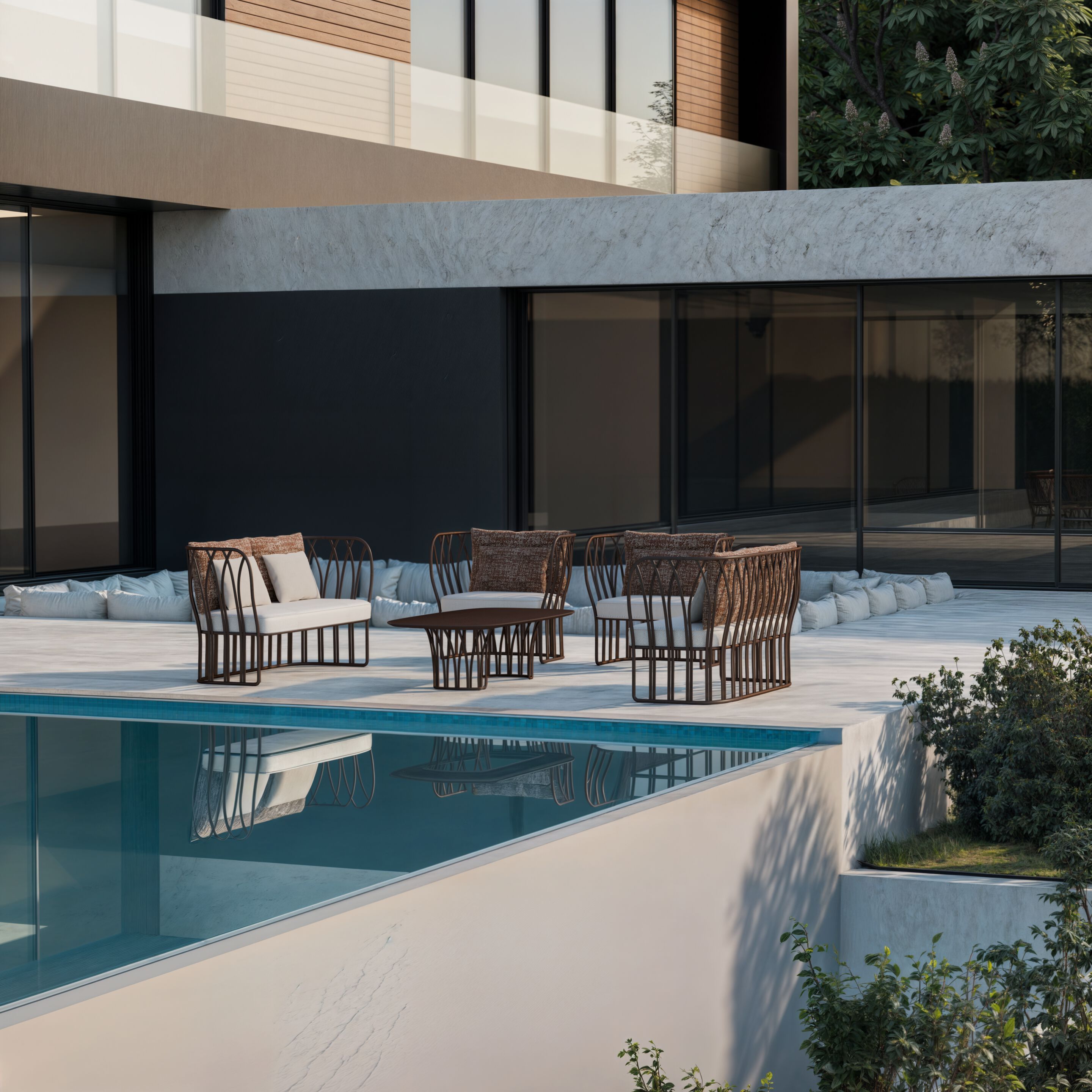 2-местный тканевый садовый диван YAAZ Koru ARCH-00053208 - Вид №1