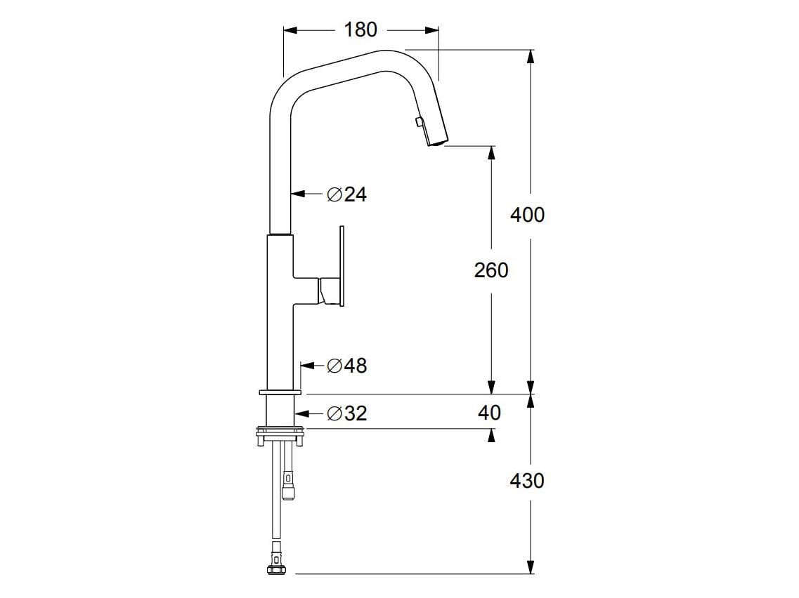 Однорычажный смеситель для кухни с поворотным изливом GUGLIELMI RUBINETTERIE Траверс ARCH-00136640 - Вид №4