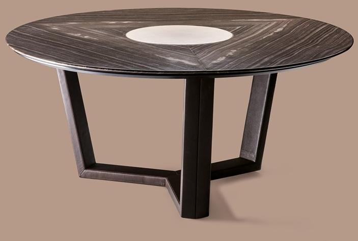 Borzalino Круглый мраморный стол с ленивой сьюзан sun-id-1447946 - Вид №1