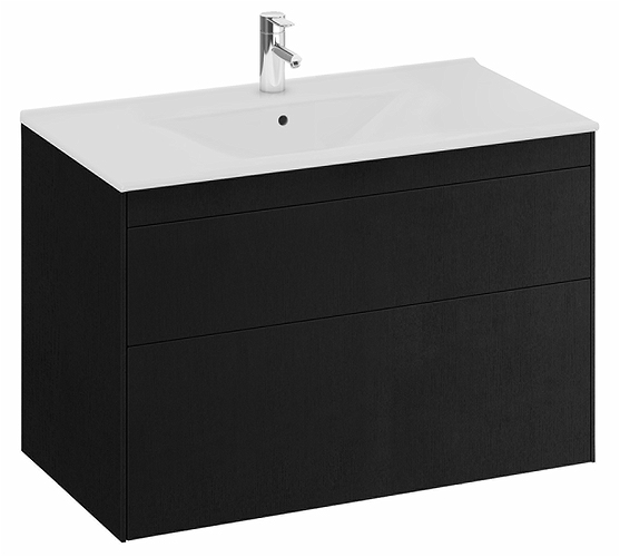 47445 Напольный шкаф IFO Sense для тонкой умывальника с двумя ящиками, Ш = 900 мм, Ш1 = 910 мм, белый - Вид №11