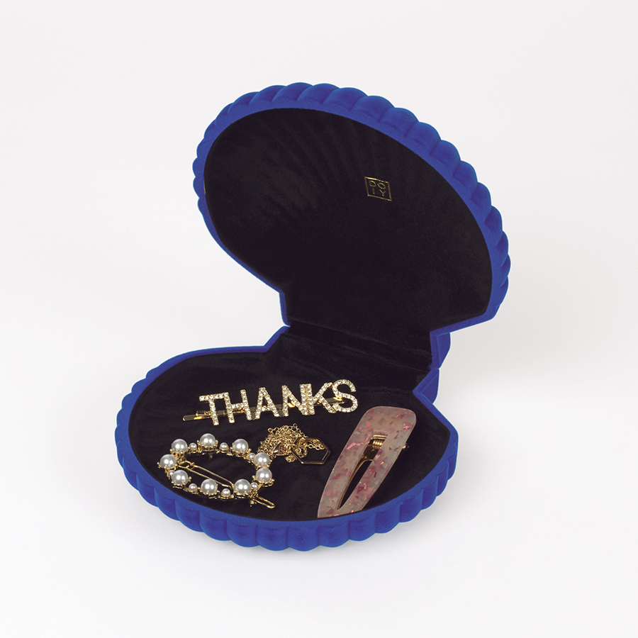 DYVENUSBL Шкатулка для украшений shell, голубая Doiy  - Вид №1