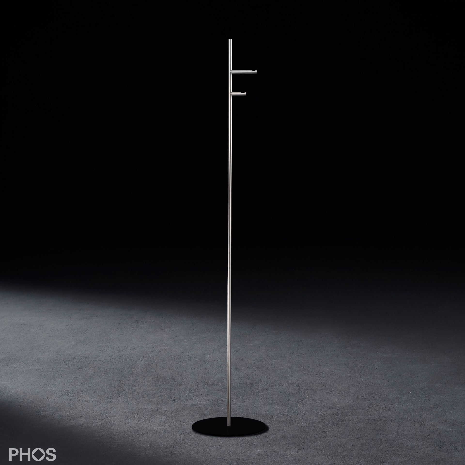 GSTS2V-BPS Вешалка для одежды, 2 вогнутых крючка, основание: черное. PHOS 