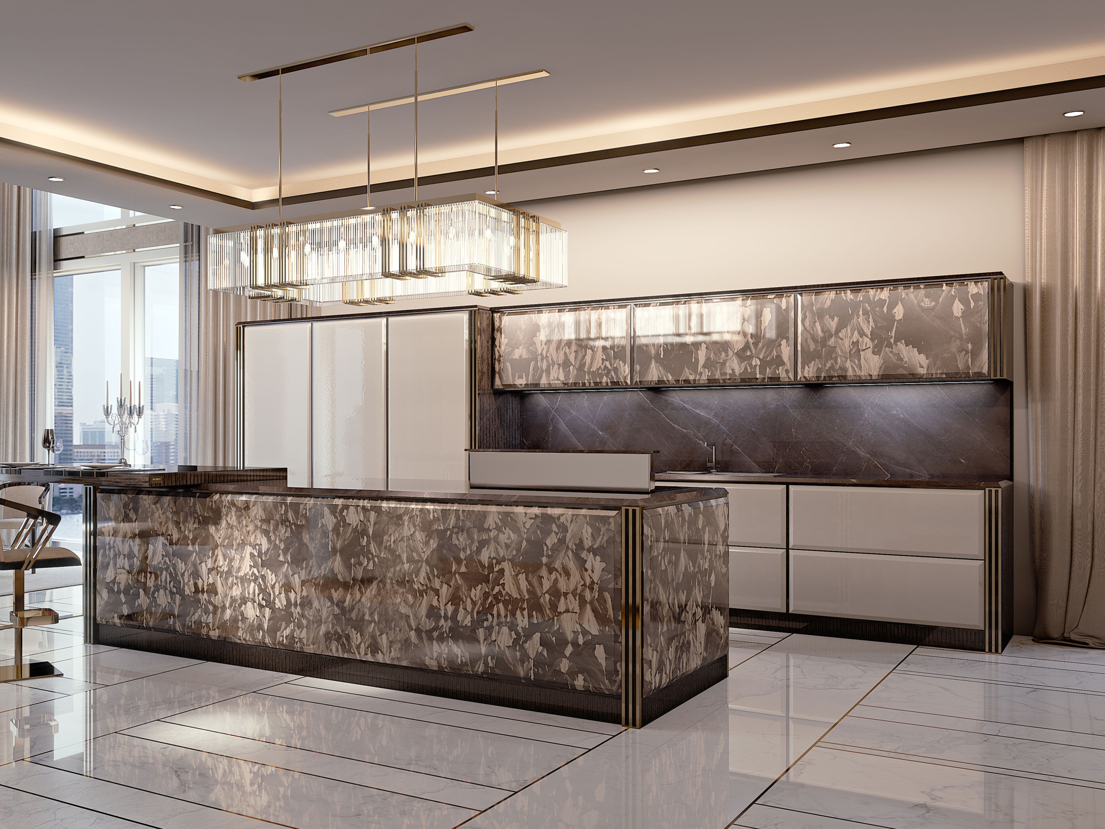 Деревянная линейная кухня на заказ Bizzotto Italia Symphony-Infinity ARCH-00133258