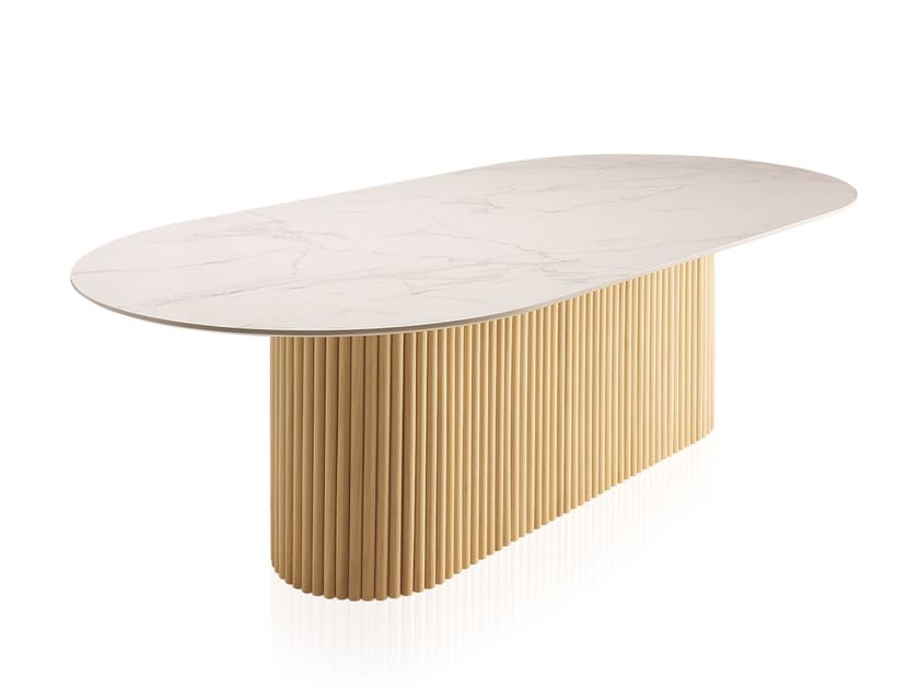 Деревянный овальный обеденный стол Vela Arredamenti IKARO WOOD ARCH-00107457