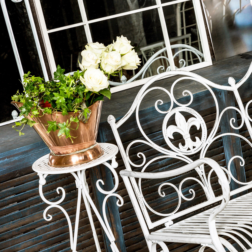 Кофейный столик круглый белый 27 см "Амбуаз" BYOBJECT ПЛЕТЕНИЕ 030051 Белый Object Desire  - Вид №2