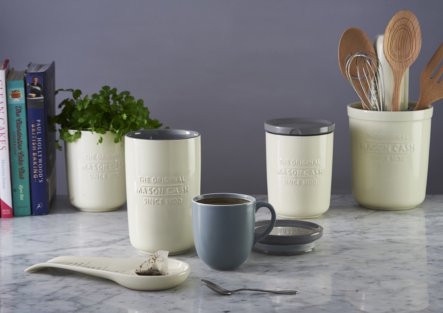 Банка с крышкой 16 см серая Innovative Kitchen MASON CASH  00-3871155 Серый  - Вид №4