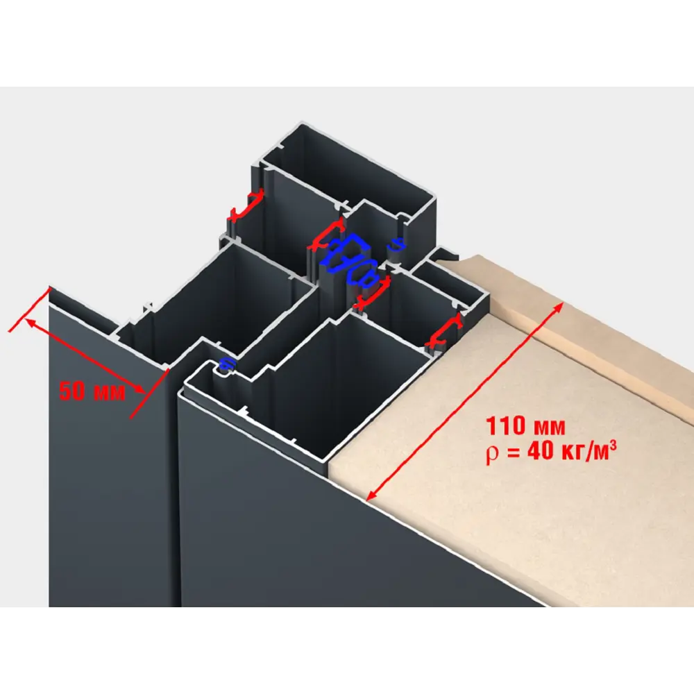 Дверь входная металлическая Термо 88x205 см правая калаб темное дерево DOORHAN STLM-2014759 - Вид №3