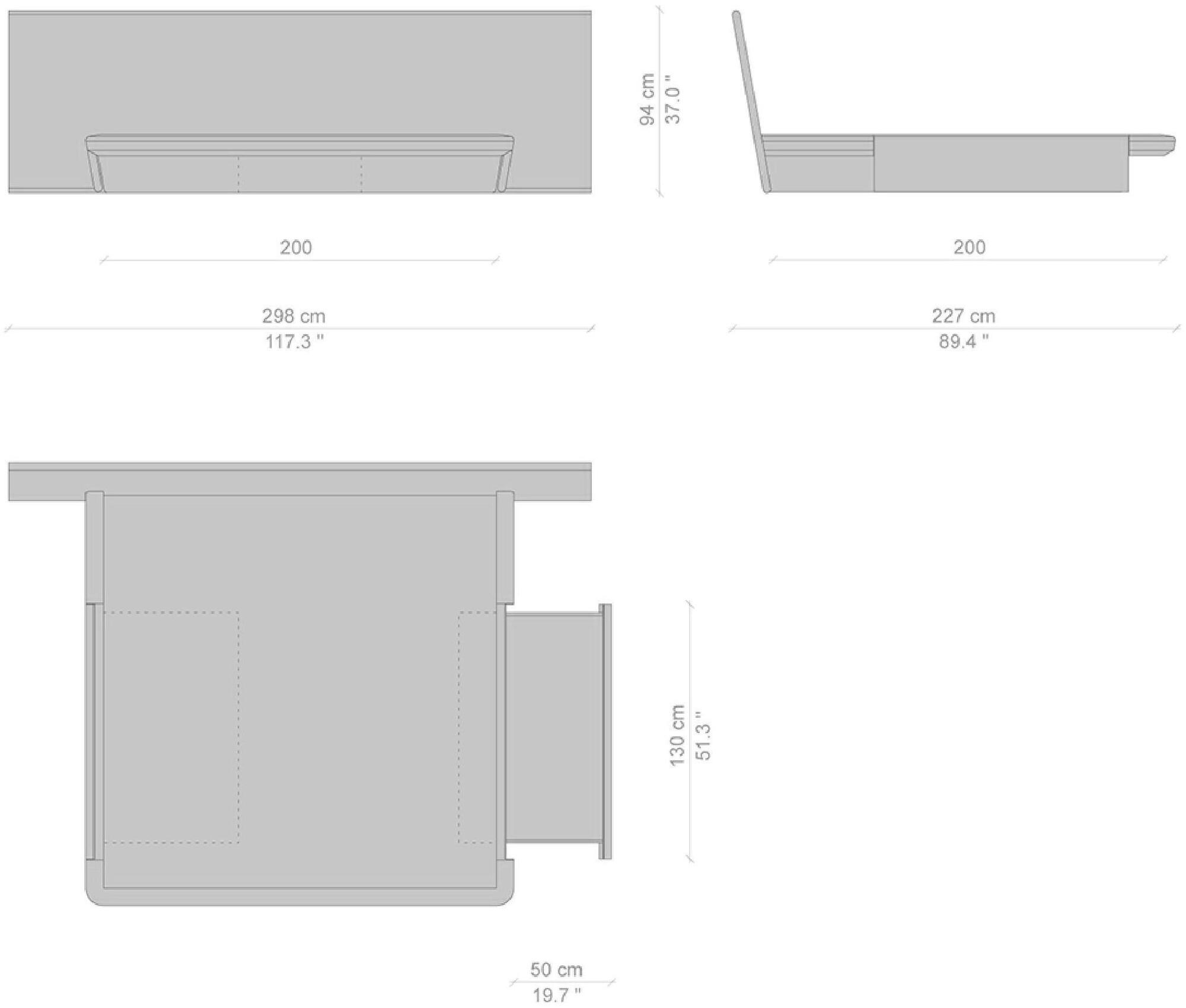 Cassina Кровать с изголовьем из ясеня  L42  - Вид №10