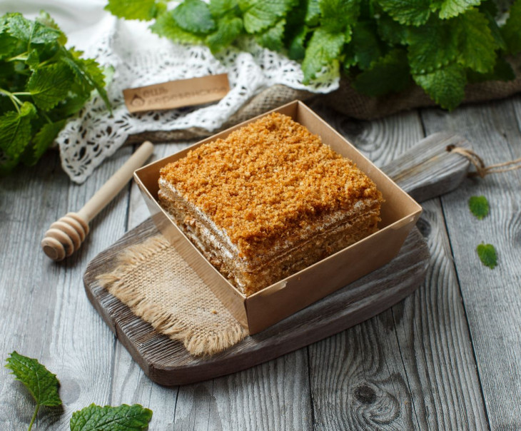 6080 Торт "Медовик" постный Вкусляндия  - Вид №1