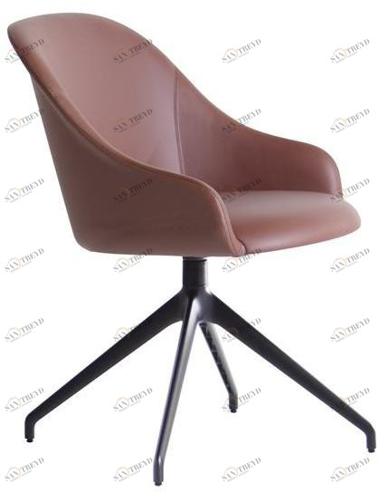 Potocco Поворотное кожаное кресло с подлокотниками Lyz 918 gi