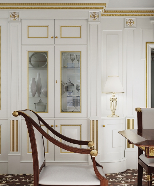 Regency5 Tifernoit Белый лакированный буазери в стиле регентства Soggiorno  - Вид №5