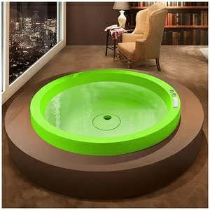 Ванна GRUPPO TREESSE Eos 160 STA-V846C салатовая с аэромассажем круглая отдельностоящая