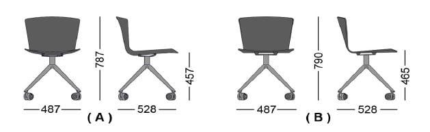 Офисное кресло из полипропилена с колесами Sellex Slam ARCH-00023932 - Вид №2