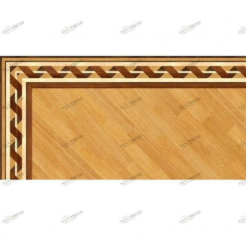 Художественный паркет Da Vinci Паркетный Бордюр 26-144 Орех Европейский (Грецкий) Селект (Гладкая) 1000х200 мм 26011144