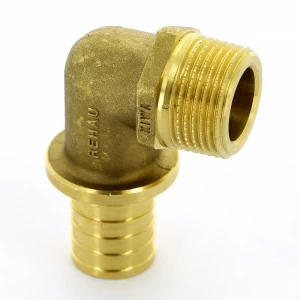 Угол надвижной Н латунный REHAU 20x3/4"