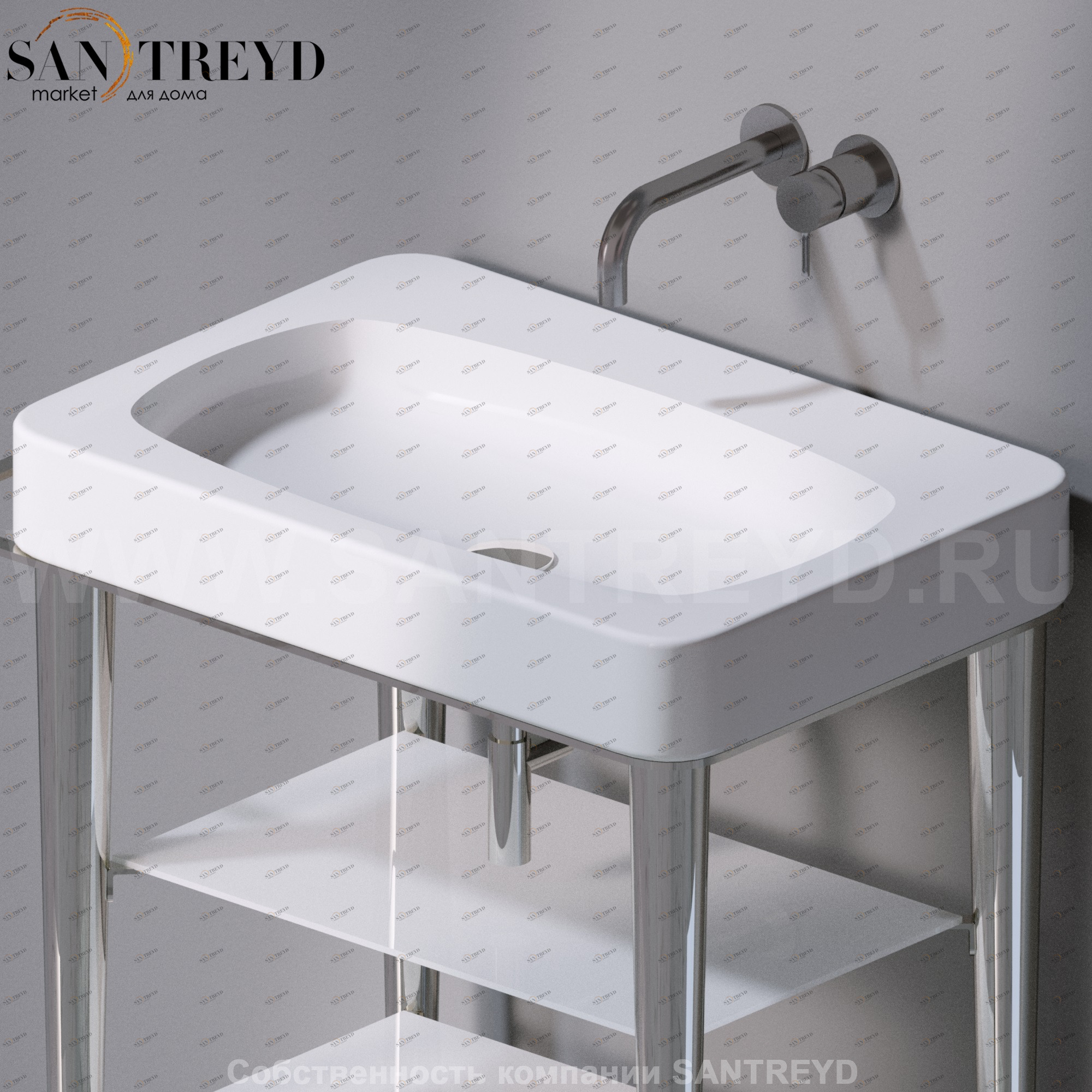 L131100 Накладная раковина на столешницу  прямоугольная A. e T. Italia FUSION AeT ITALIA