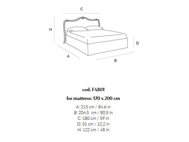 Деревянная двуспальная кровать с мягким изголовьем Lando BONNE NUIT ARCH-00095757 - Вид №4