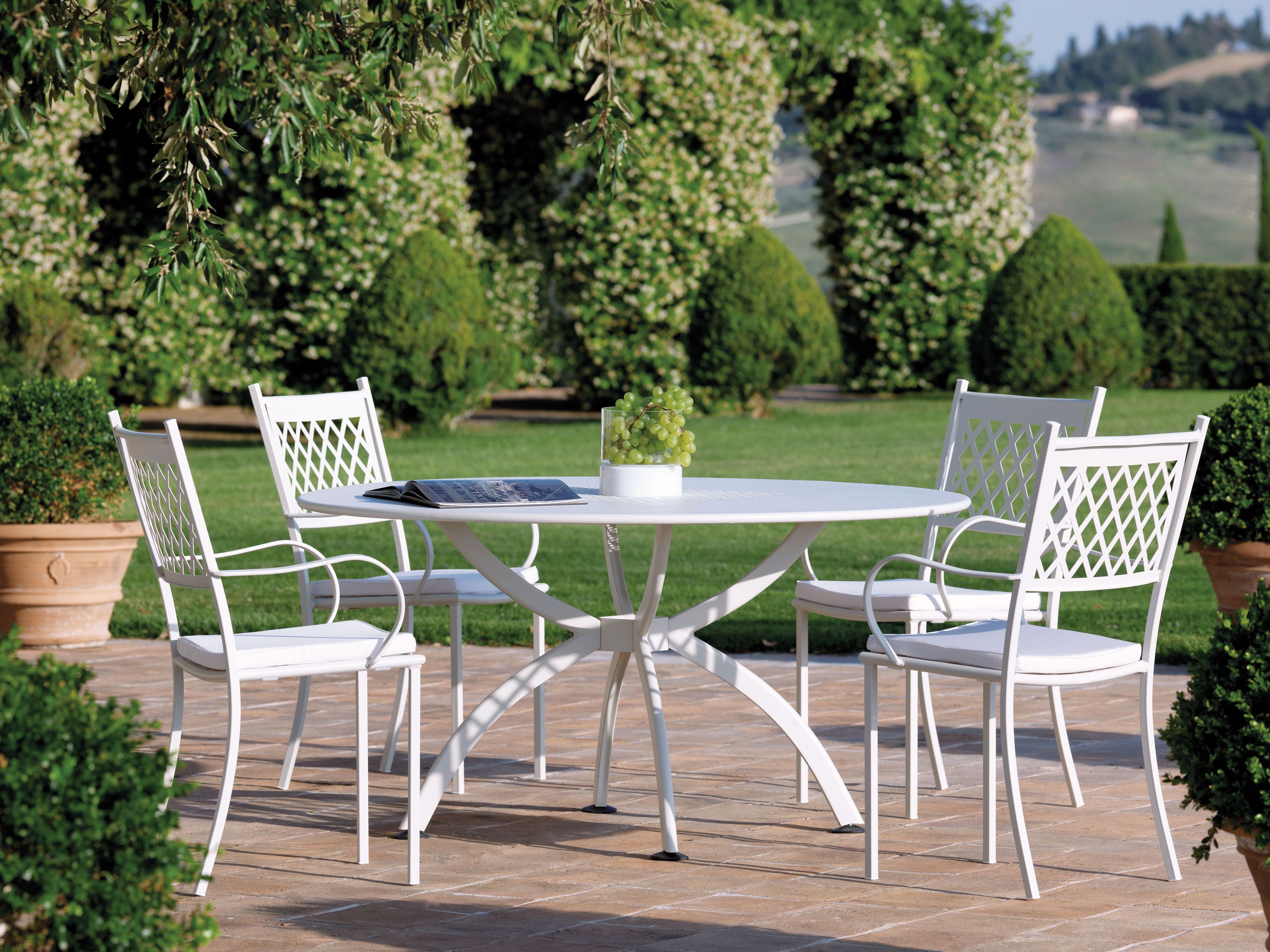 Металлический штабелируемый садовый стул с подлокотниками Vermobil ARCH-00050313 - Вид №3