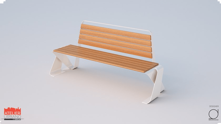 DIMCAR Скамья из стали и дерева со спинкой  G467  - Вид №2