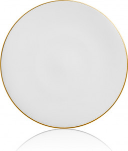 10640233 Mix&Match Тарелка обеденная Mix&Match Синергия. Золотой кант 28см, фарфор Фарфор костяной