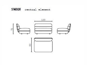 Модульный диван из ткани и кожи CPRN HOMOOD Shapes ARCH-00089262 - Вид №2