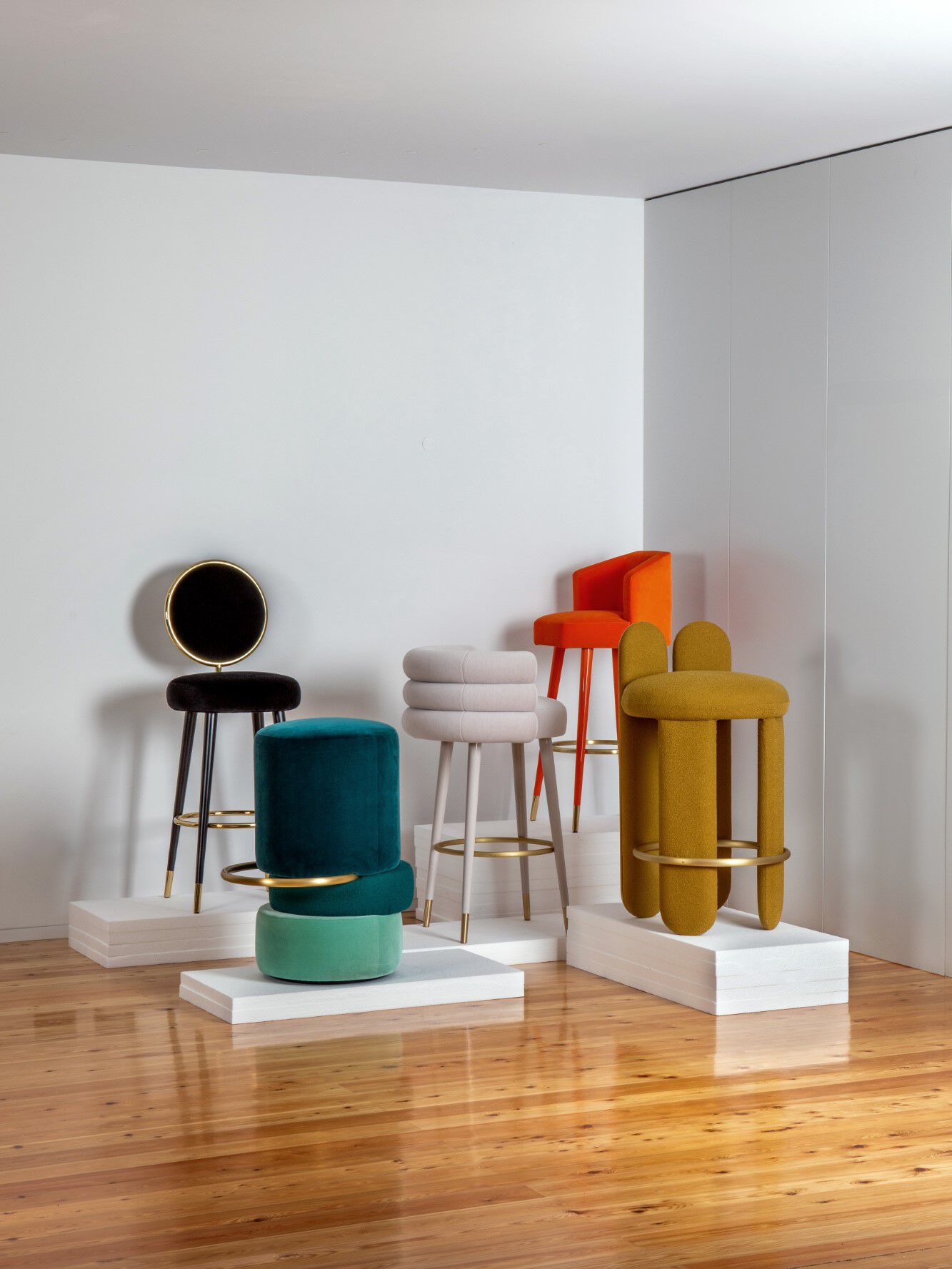 Высокий бархатный мягкий стул ROYAL STRANGER MARSHMALLOW ARCH-00144602 - Вид №10