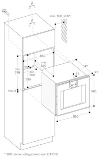 Gaggenau Встроенная духовка из нержавеющей стали Serie 400 Bo421112 - Вид №1