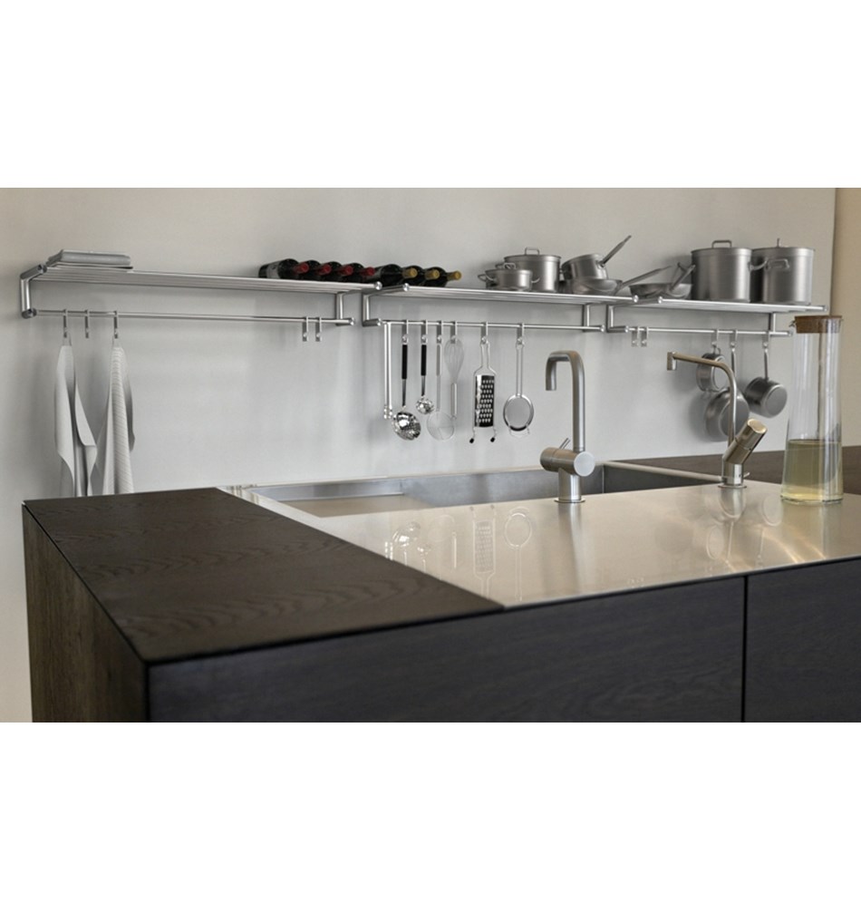 FROST Гардеробная полка 1, 60см » матовая. Нержавеющая сталь Матовый N1936  - Вид №1