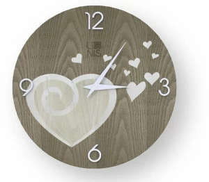 LIGNIS® Настенные часы из инкрустированного дерева Dolcevita love 10.034 / 10.112