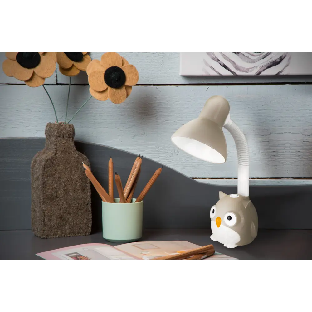 Настольная лампа Camel KD-380 «Сова», цвет серый CAMELION STLM-2057101 - Вид №8