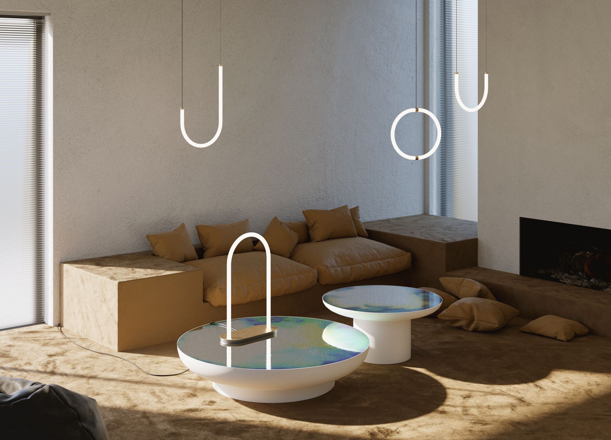 Латунь и поликарбонат светодиодный подвесной светильник Petite Friture Невидимая ARCH-00057353 - Вид №1