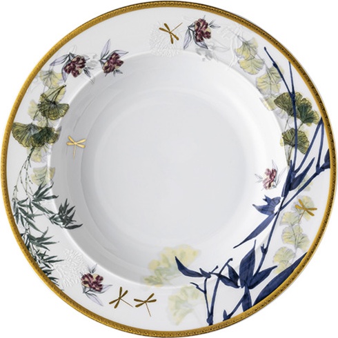 10655599 Rosenthal Набор тарелок суповых Rosenthal Турандот 22см, фарфор, белый, золотой кант, 6 шт Фарфор 