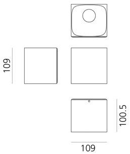 Artemide Светодиодный настенный светильник прямого света из алюминия Aede sun-id-1406571 - Вид №1