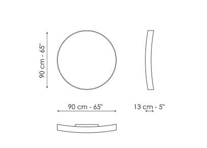 Настенное зеркало с круглой рамой BONALDO ADONE ARCH-00010772 - Вид №1