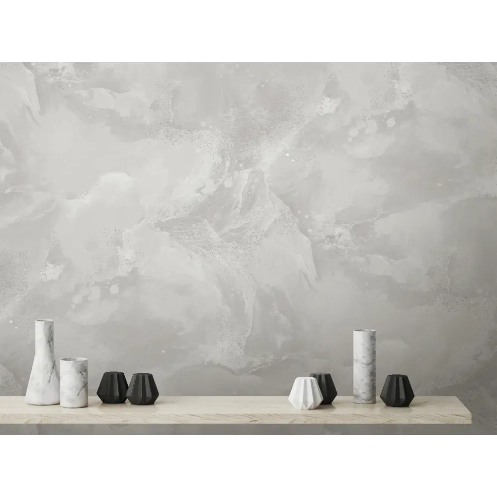 Флизелиновые обои Victoria Stenova Lilian — элегантная белая текстура для современного интерьера 89346014 STLM-0823793 - Вид №3