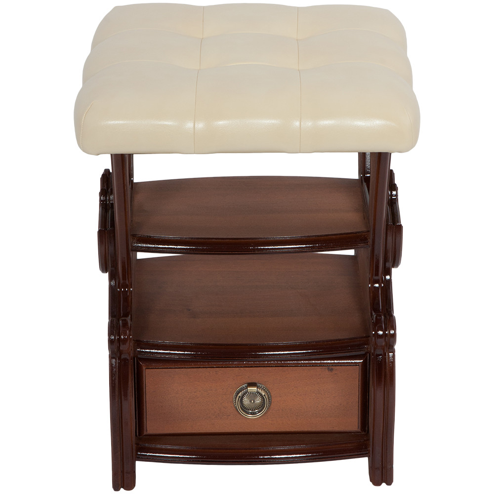 11178 Табурет Марта 2 с ящиком Орех Ваниль BOGACHO 4627138236499 - Вид №5