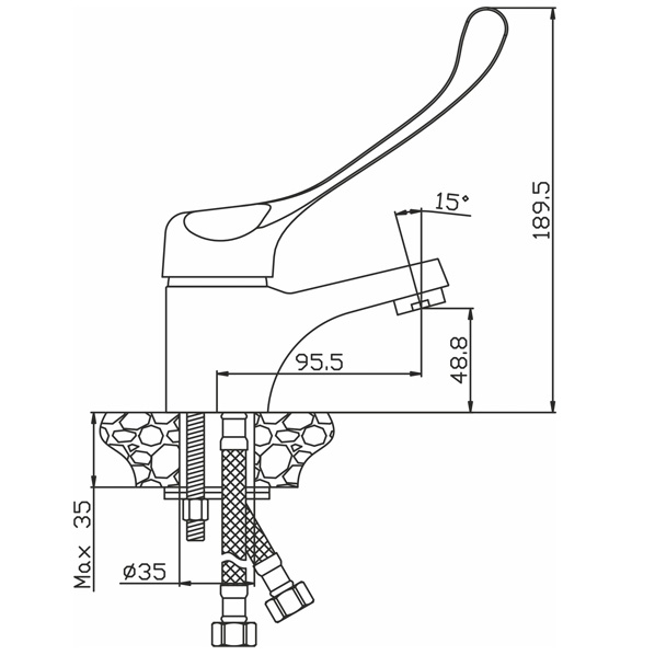 40-04/X SPECIAL  Смеситель для умывальника  ARGO kran 4004xspecial - Вид №1